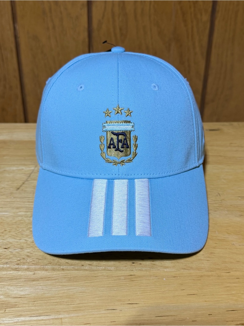 Adidas Argentina National Team 26 Hat Cap Icy Blue 3 Stripes Adjustable One Size